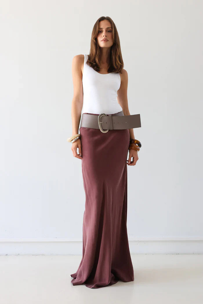Madison The Label Rheia Maxi Skirt - Chocolate