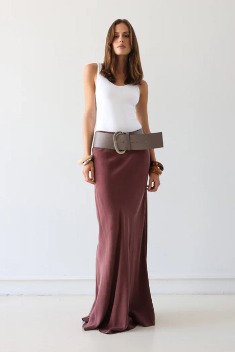 Madison The Label Rheia Maxi Skirt - Chocolate