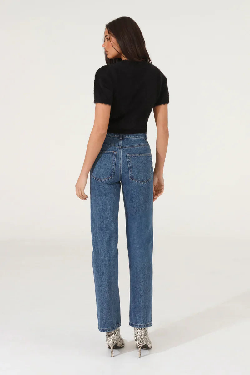 Madison The Label Ruby Knit Tee - Black