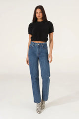 Madison The Label Ruby Knit Tee - Black