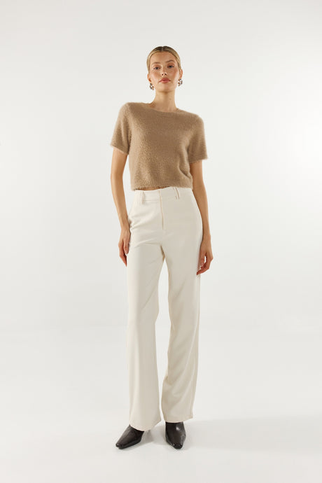 Madison The Label Ruby Knit Tee - Camel