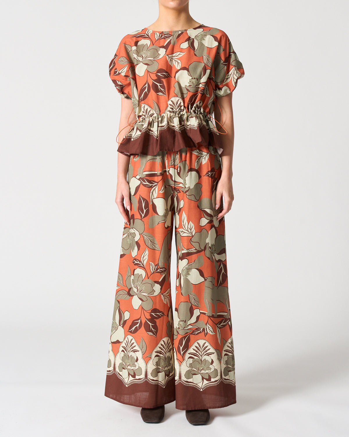 Walnut Melbourne Santiago Top - Jaguar Jungle Orange