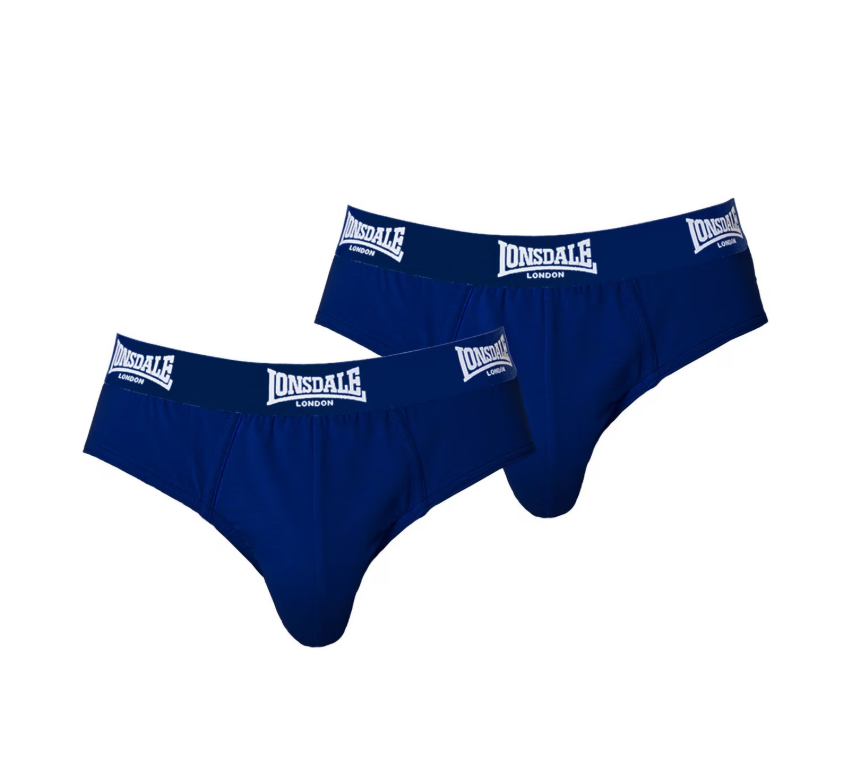 Lonsdale Men's 2 Pack Briefs - Navy