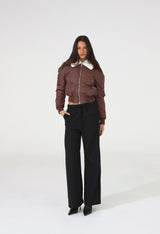 Madison The Label Seth Bomber Jacket - Choc