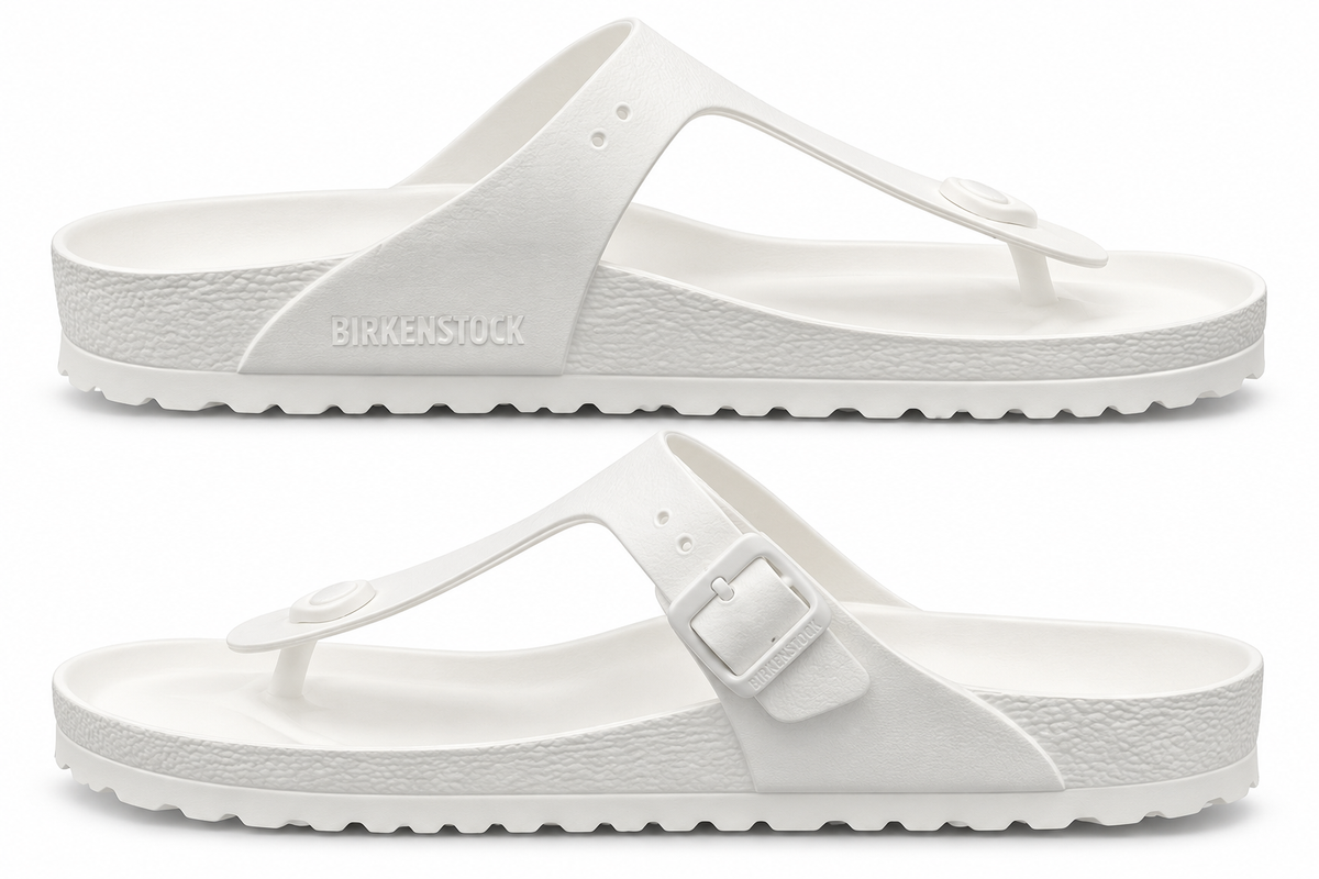 Birkenstock Unisex Gizeh Essentials EVA Thong Regular Fit Sandals - White