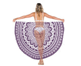 TODO Luxury Edition Chiffon Digital Print Beach Throw Yoga Purple Boho