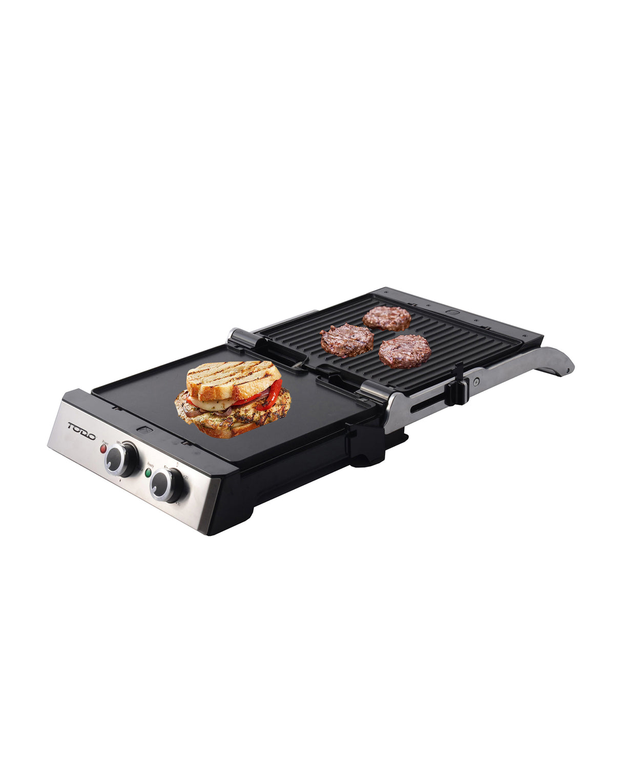 TODO 2000W Sandwich Press Contact Health Grill Flat Grill Griddle Plate Melts Toast