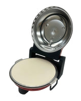 TODO 1400W Electric Pizza Maker Pizza Oven 30cm Ceramic Stone Plate 420A„ƒ Temperature - Red