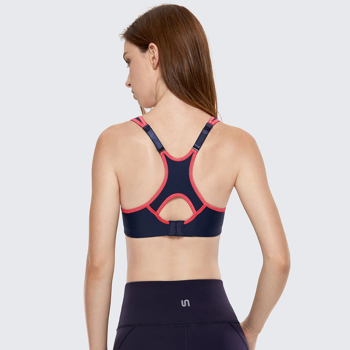 Full Support High Impact Padded Sports Bra - Navy