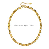 Bullion Gold Curb Chain Link Gold Plated Necklace