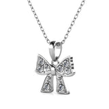 Boxed Ribbon Tie Necklace and Earrings Set Embellished with SWAROVSKI® Crystals