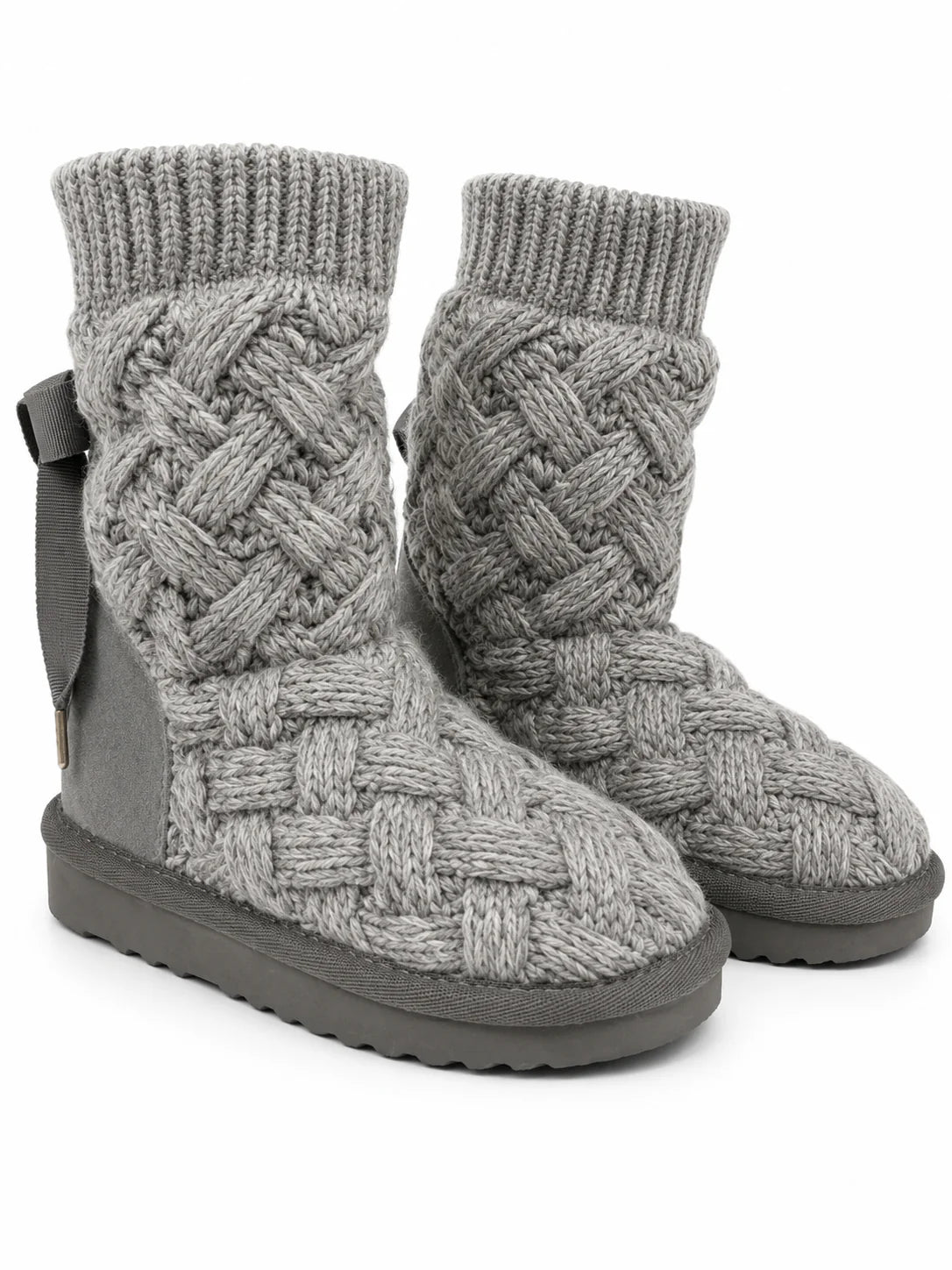 Australian Leather Ugg Knitted Nicole Grey - AU5