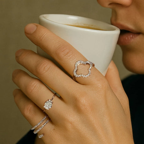 Krystal Couture Solitaire Ring Crystal Embellished with SWAROVSKI Crystals