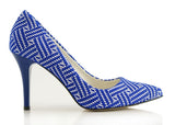 Bosccolo Womens Spike Heels Milti 2169 - Blue/White