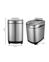 TODO Stainless Steel Bread Maker 13 Programs Menu 550W Power Fruit Nut Dispenser Keep Warm Function
