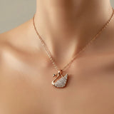 Krystal Couture Krystal Swan Necklace Embellished with Swarovski Crystals