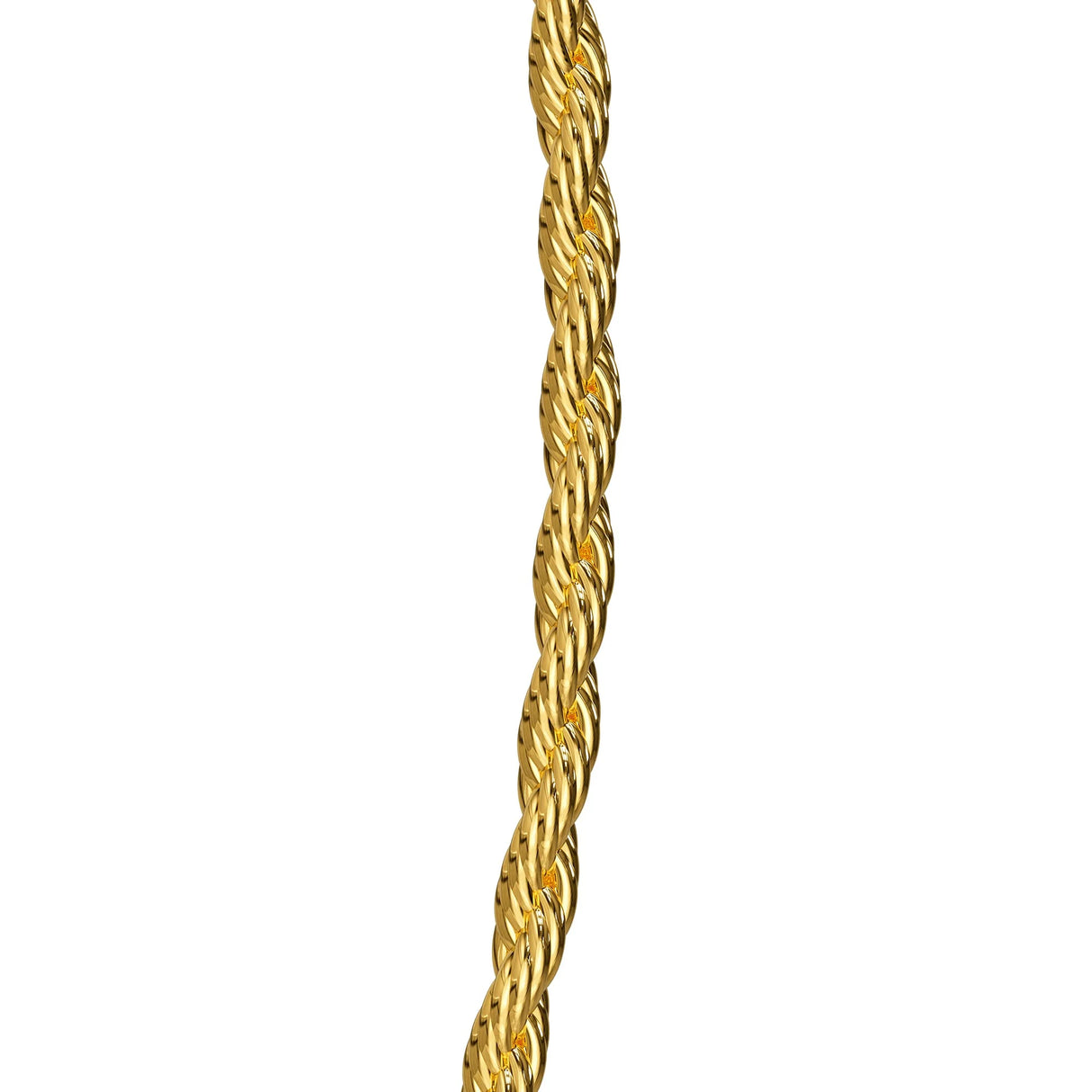 Bullion Gold Rope Link Chain Gold Plated Necklace