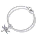Solid 925 Signature Silver Dragonfly Key Charm