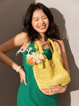 Italian Breeze Top Handle Bag - Yellow