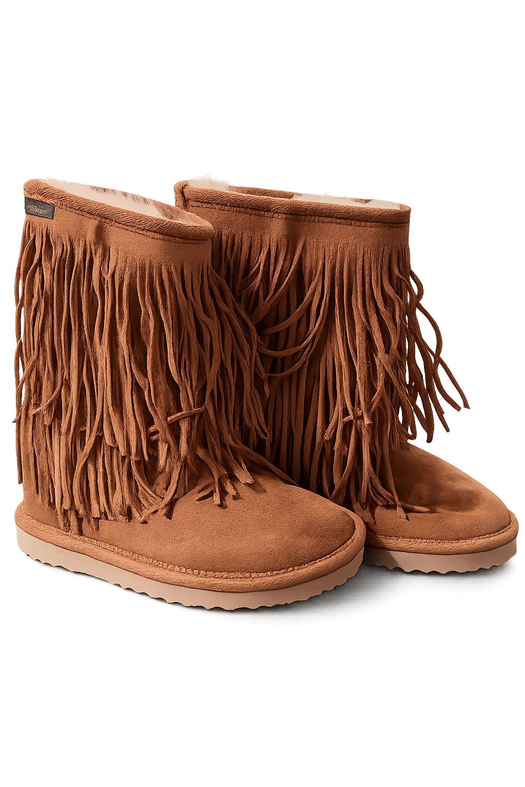 Australian Leather Ugg Double Fringe Short - Chestnut - AU4