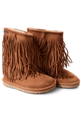 Australian Leather Ugg Double Fringe Short - Chestnut - AU4