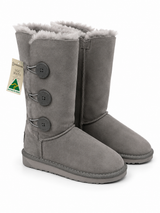 Australian Leather Ugg 3Button Classic Long - Grey - AU4