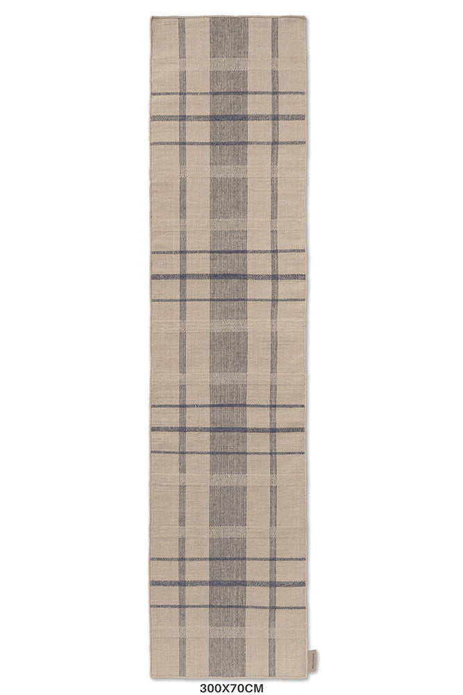Brink & Campman Zona Denim Check 497408 Runner Outdoor Rug