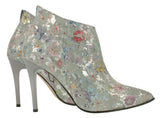 Bosccolo Womens Boots - Flowers On Grey
