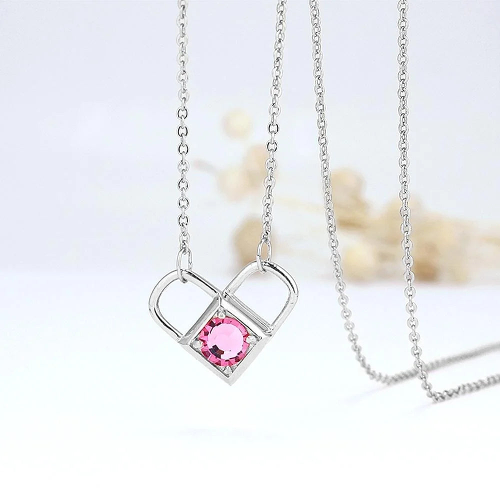 Boxed Celeste Heart Necklace and Earrings Set Embellished with SWAROVSKI® crystals