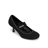 Fishnet Mary Jane Pumps - Black