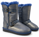 Australian Leather Ugg Classic Short Double Buckle - Metallic Navy - AU5
