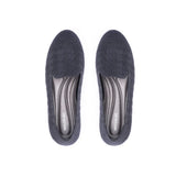 Houndstooth Knit Slip-On Flat Loafers - Charcoal