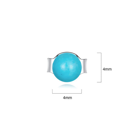Solid 925 Signature Silver Bubble Gum Stud Earrings
