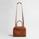Vintage Suede Boston Bag – Leather Top Handle & Crossbody Bag