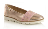 Bosccolo Womens Moccasin Lumpo - Nude Gold