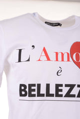 Dolce & Gabbana Men "L'amore è BELEEZZA" Short Sleeves T-Shirt