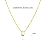 Bullion Gold Initials Brick Alphabet Letter Necklace Gold Layered Steel Jewellery
