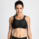 Quick Dry High Impact Padded Wireless Sports Bra - Black