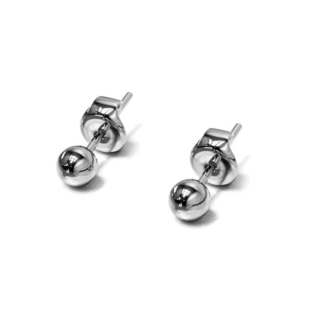 Solid 925 Sterling Silver Silver Ball Stud 3.5mm