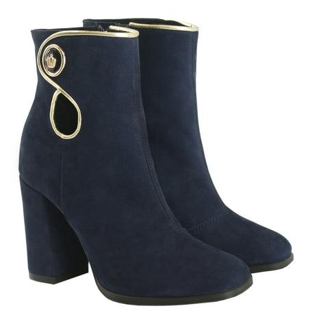 Bosccolo Womens Boots - Navy Blue/Gold