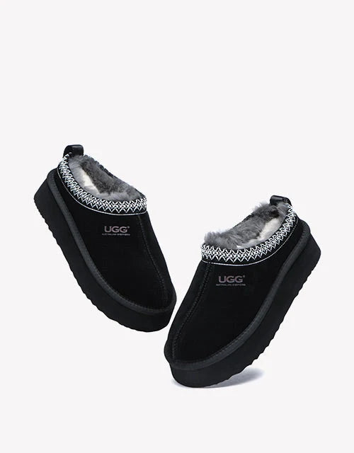 Ventus Cow Suede Platform in Black