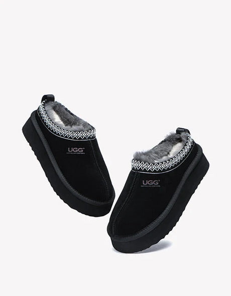 Ventus Cow Suede Platform in Black