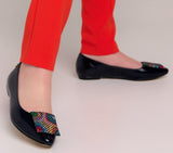 Bosccolo Womens Ballerina - Navy Blue
