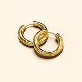 Bullion Gold Mellow Hoop Gold Layered Earrings