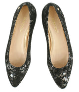 Bosccolo Womens Ballerina - Black / Silver