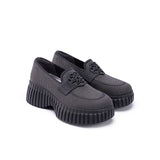 Gentleman Chunky Platform Loafers - Charcoal