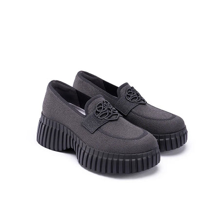 Gentleman Chunky Platform Loafers - Charcoal