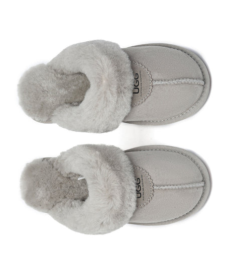 Australian Shepherd UGG Waffle Slipper - Goat Grey
