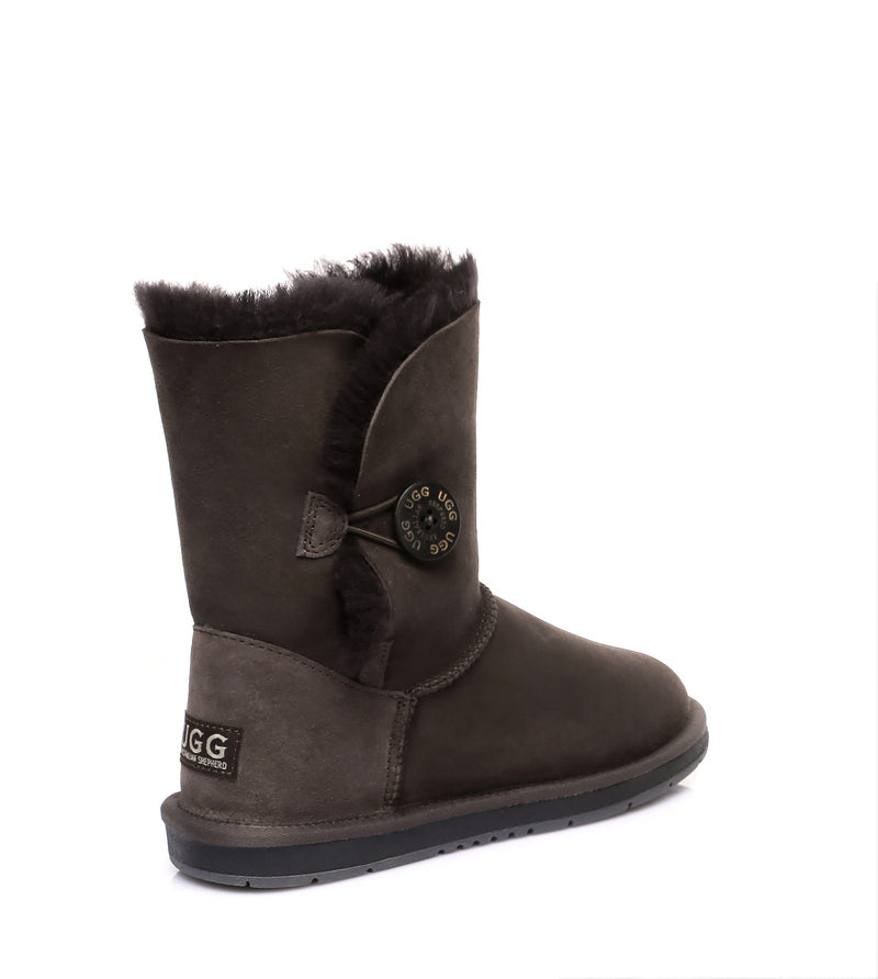 Australian Shepherd UGG Short button - Chocolate