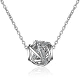 CZ Takraw Ball Charm Necklace